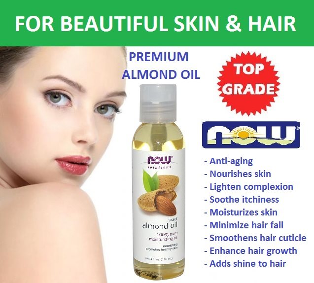 now solutions almond oil For skin and hair
