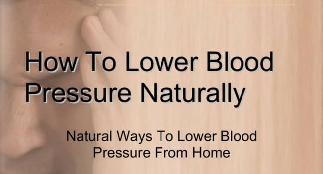 How to lower blood pressure